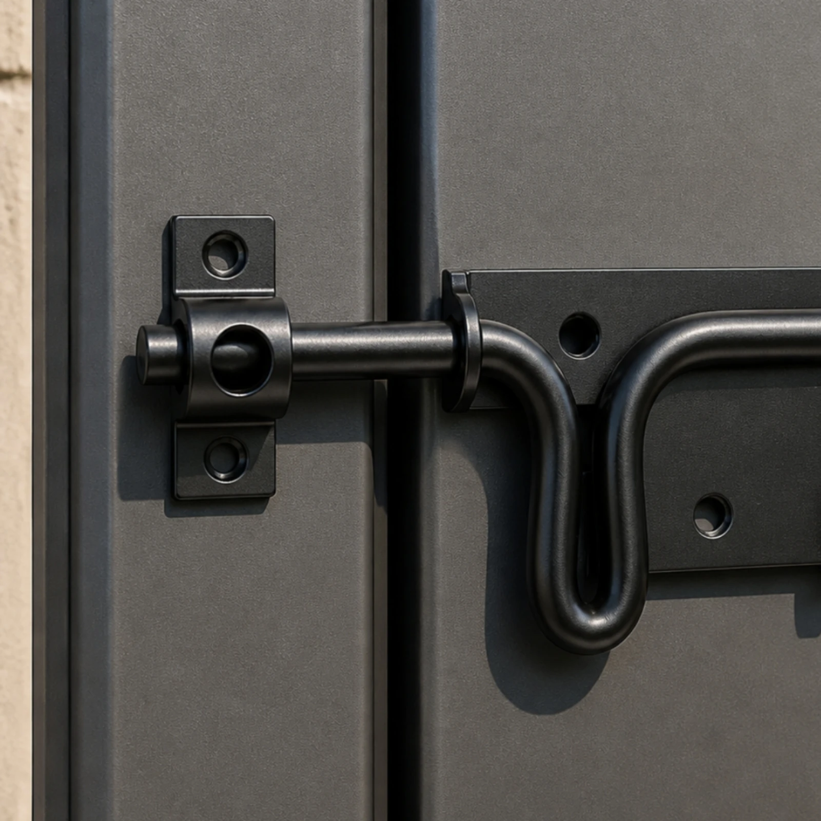 Heavy-Duty Iron Sliding Gate Latch Sturdy Sliding Gate Latch with Loop Handle Rugged Long-Lasting for Farm Owners, Outdoor Gates