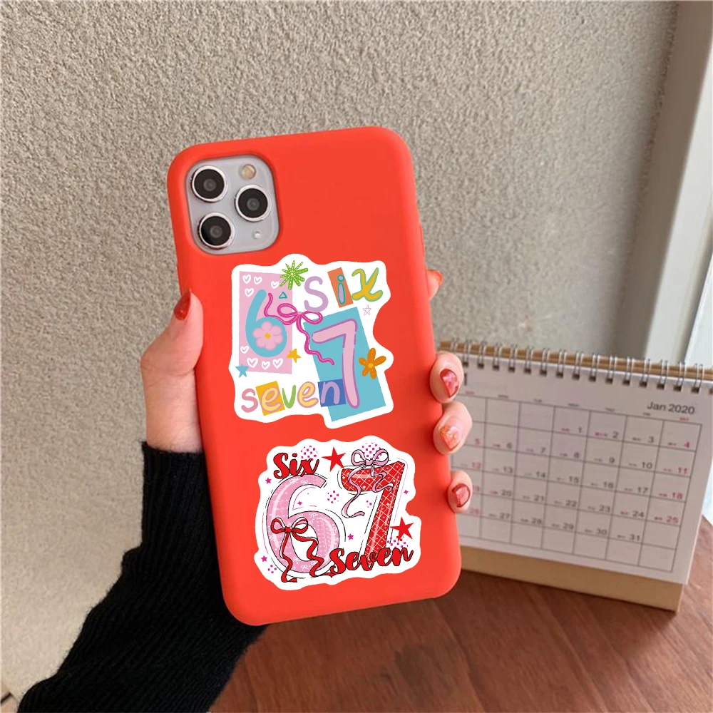 الكرتون الملونة الأزياء 67 الأمريكية الإنترنت المشاهير الرقمية الكتابة على الجدران ملصقات الإبداعية متعة عطلة نمط الديكور الهاتف