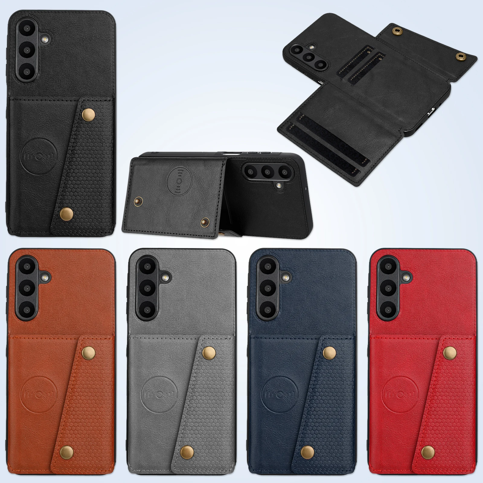 Magnetische Kartenhalter Leder Handyhülle für Samsung Galaxy A07 A17 A06 A16 A26 A36 A56 A05s A15 A25 A35 A55 A34 A54 Wallet Cover