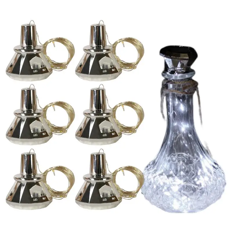 

Solar Powered Wine Bottle Lights 6X Led Solar Powered Cork Lights Waterproof Wedding Decorations For Tabletop Outdoor Party