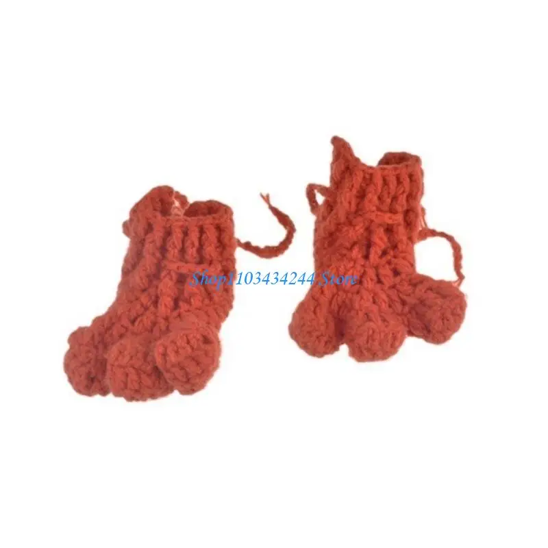 محبوك ملابس التقاط الصور لحديثي الولادة التصوير الدعائم زي الملابس إمدادات الطفل بطة نمط قبعة اللباس الداخلي الجوارب الزي