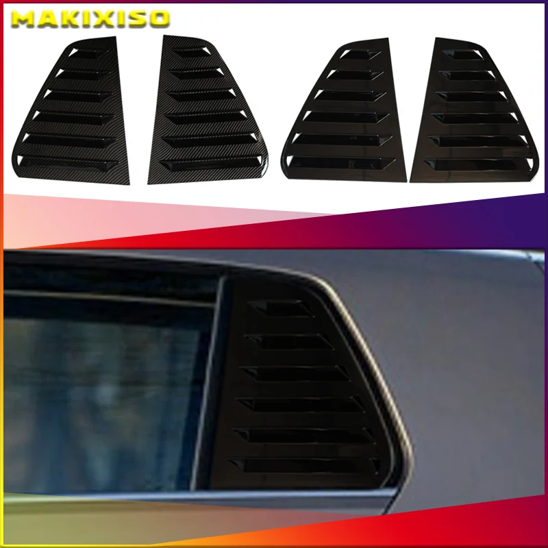 2PCS Car Rear Window Shutter Cover Trim for Volkswagen VW Golf 7 MK7 7.5 GTI GTD R R-Line 2013-2020 Window Louver Side Vent Trim