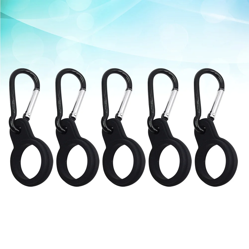 5 قطعة خطاف زجاجة المياه مشبك حامل كليب سيليكون معلق مشبك المحمولة كليب للتخييم التنزه السفر الاستخدام في الهواء الطلق