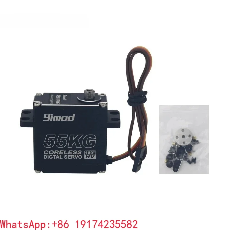 9imod 55KG-180 270 Degree Coreless Digital High Torque Servo Motor IP67 Waterproof with High Precision Metal Gear for RC Cars
