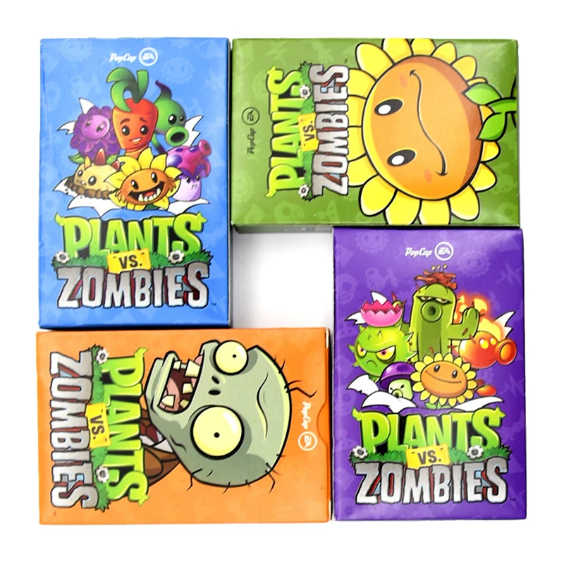 PLANTS VS ZOMBIES Playing Card War In The Garden Edition High Quality Printing Paternity Game Poker Collectibles Child Toys Gift