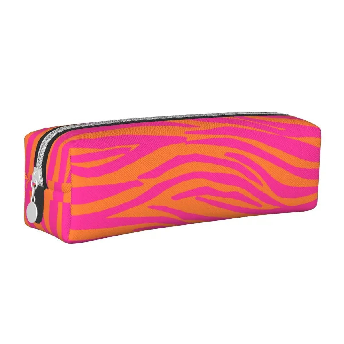 

Pink And Orange Zebra Stripes Pencil Case New Pen Box Pencil Bags Kids Large Storage Office Cosmetic Pencilcases