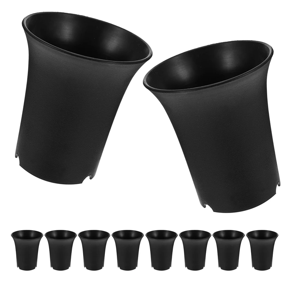 

10Pcs High Waist Plastic Flower Pots for Indoor Plants Succulent Cactus Starter Planters Nursery Pots Drainage Round Planters