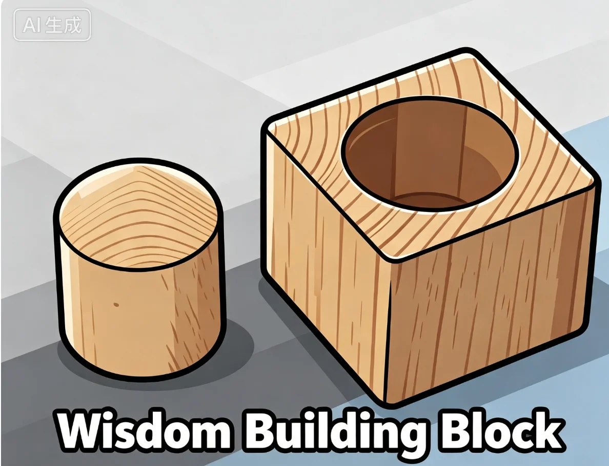 Illusions Wisdom Building Block Gimmick Magic Tricks Take the Block Out of the Cylinder Without Hand Close Up Magician Props