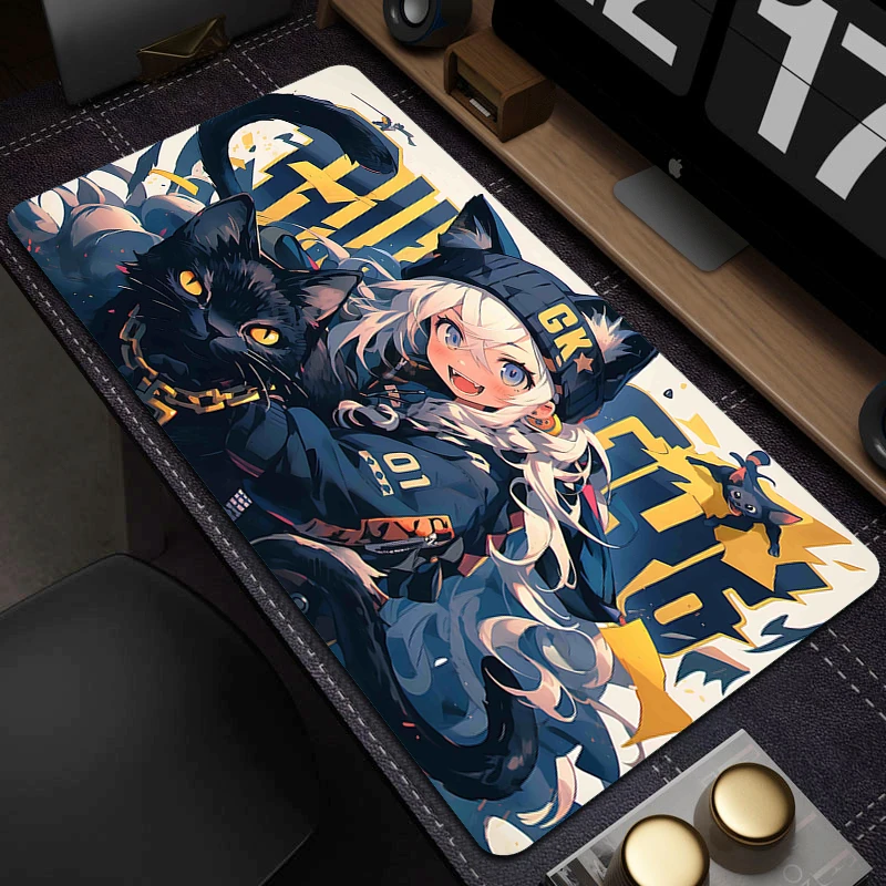 Imagem -05 - Bonito Non-slip Gaming Mouse Pad Anime Bloqueio Borda Mousepad Impressão hd Tapetes de Mesa de Borracha Esteira de Mesa Acessórios Gamer