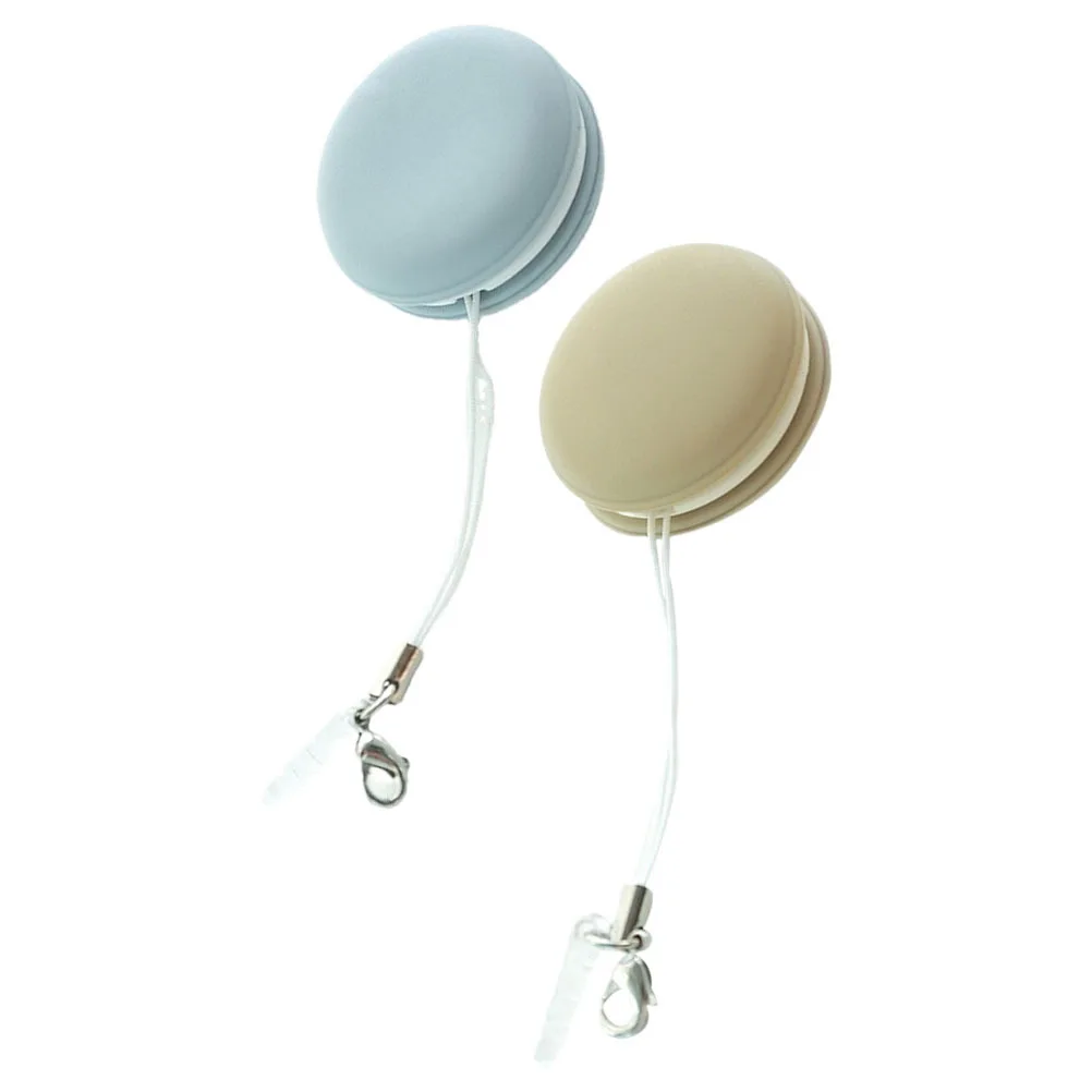 2Pcs Screen Cleaner Macaron Shaped Double Sided Microfiber Cloth Phone Glasses Lens Cleaning Wipes Keyring Plug