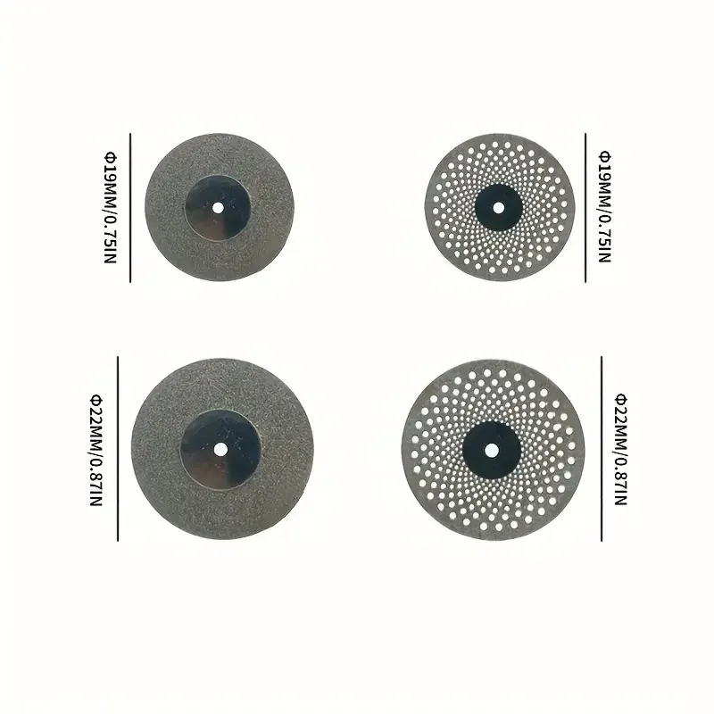 Disco de Diamante Dental de doble cara, herramienta de corte de grano, grosor, muela de diamante para laboratorio Dental, 5 piezas