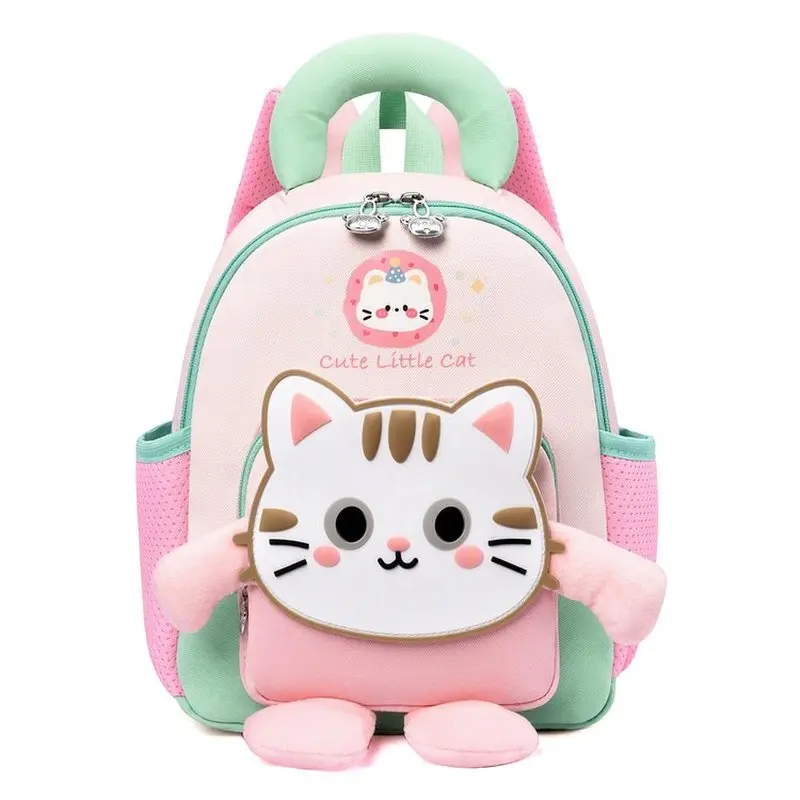 New Cute Cat Backpack for Kids Girls Toddler School Bag Cartoon Animal Preschool Kindergarten Daypack Gift for Girls