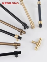 KEDLO latón macizo cepillado latón antiguo bronce 500mm tiradores de cajón barra en T manija de gabinete de cocina