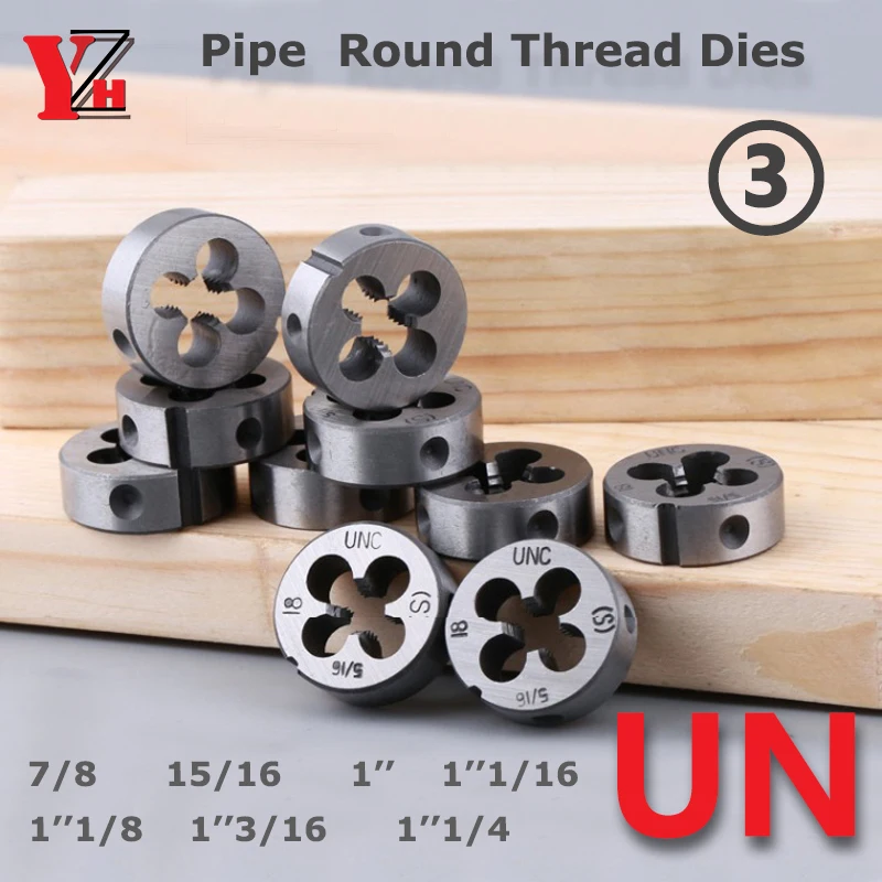 

Pipe Thread Die 7/8 15/16 1inch 1inch1/16 1inch1/8 1inch3/16 UN UNC UNF UNEF UNS Round Dies Right Hand Cutting Tool Alloy Steel