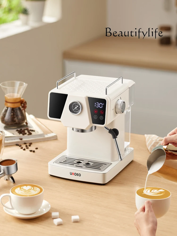 Small Household Coffee Machine Full & Semi Automatic Steam Frothed Milk Integrated Italian Machine