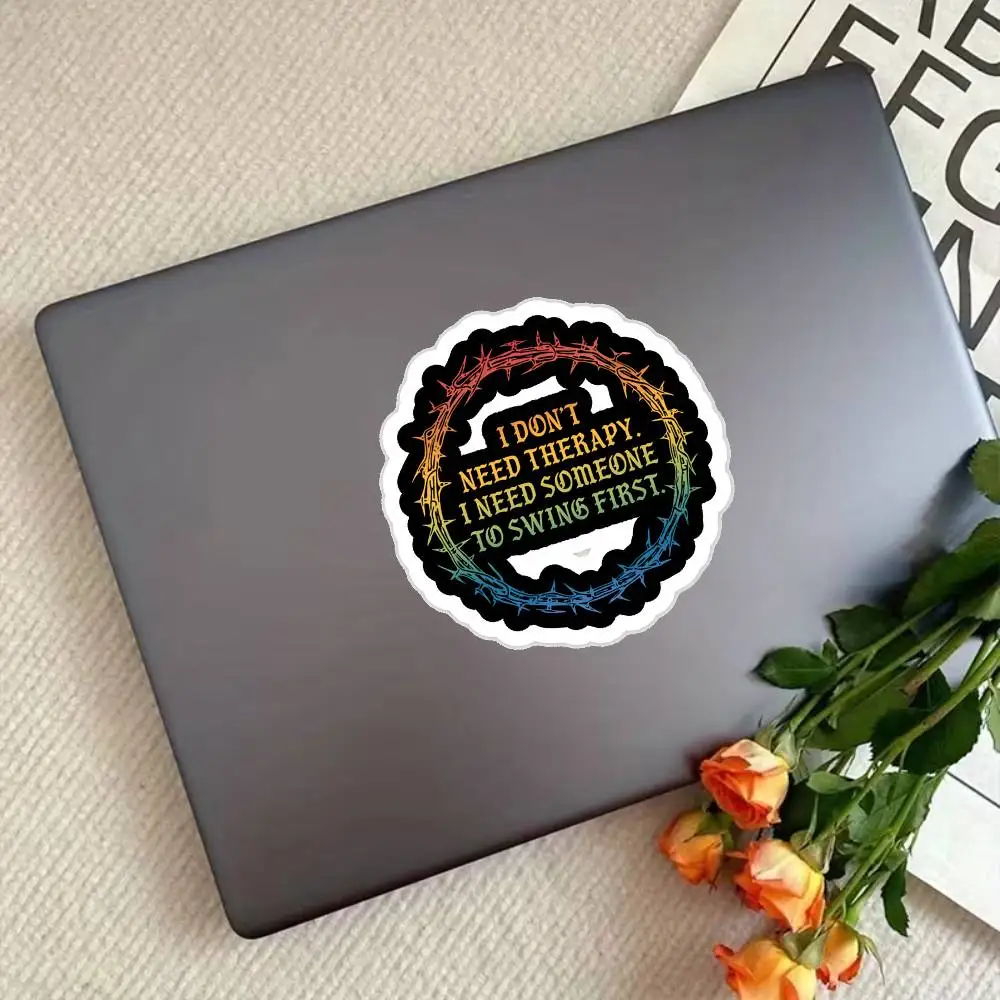 I Don't Need Therapy I Need Someone To Swing First Waterproof Stickers For Decorating Car Windows Motorcycles And Computers.
