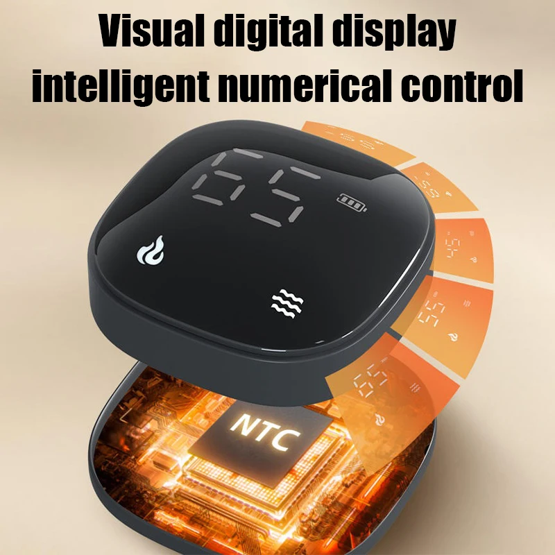 Heat Waist Belt Brace Massage Waist Vibration Hot Compress Massager Lumbar Care Promote Blood Circulation Relax Muscle