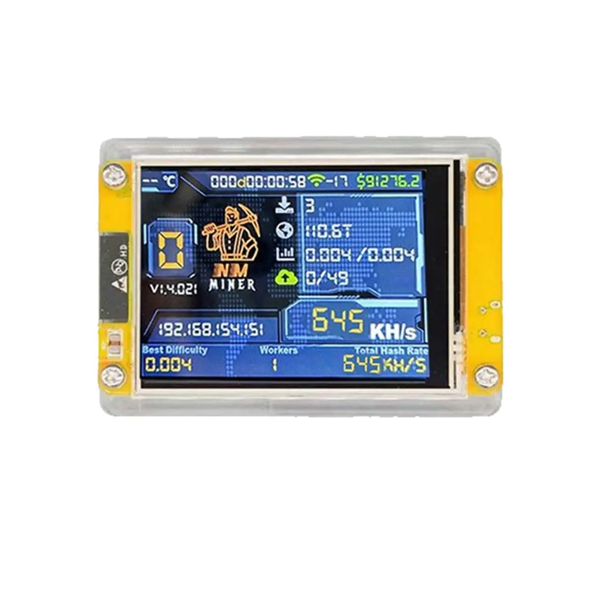 ترقية NMMiner NerdMiners 645KH/S Harshrate 3.4 بوصة شاشة ذكية بيتكوين تشفير منفرد اليانصيب مينر NerdMiners #4