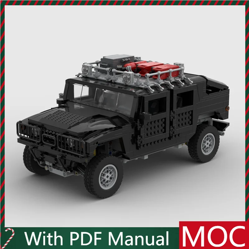 

Горячие 1827 шт. Изысканный черный внедорожник MOC, строительные блоки, модель скоростного автомобиля, кирпичи, игрушки для детей и взрослых, рождественские подарки