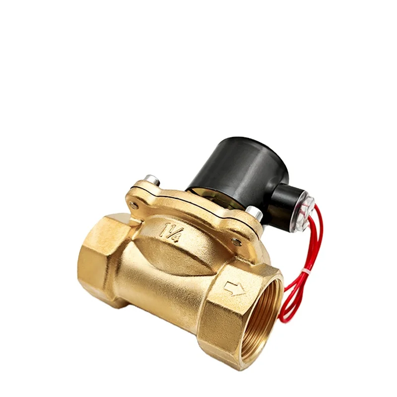 Normally closed electric 2W025-08 two-way 12V 24v stainless steel brass electric water air valve solenoid valve