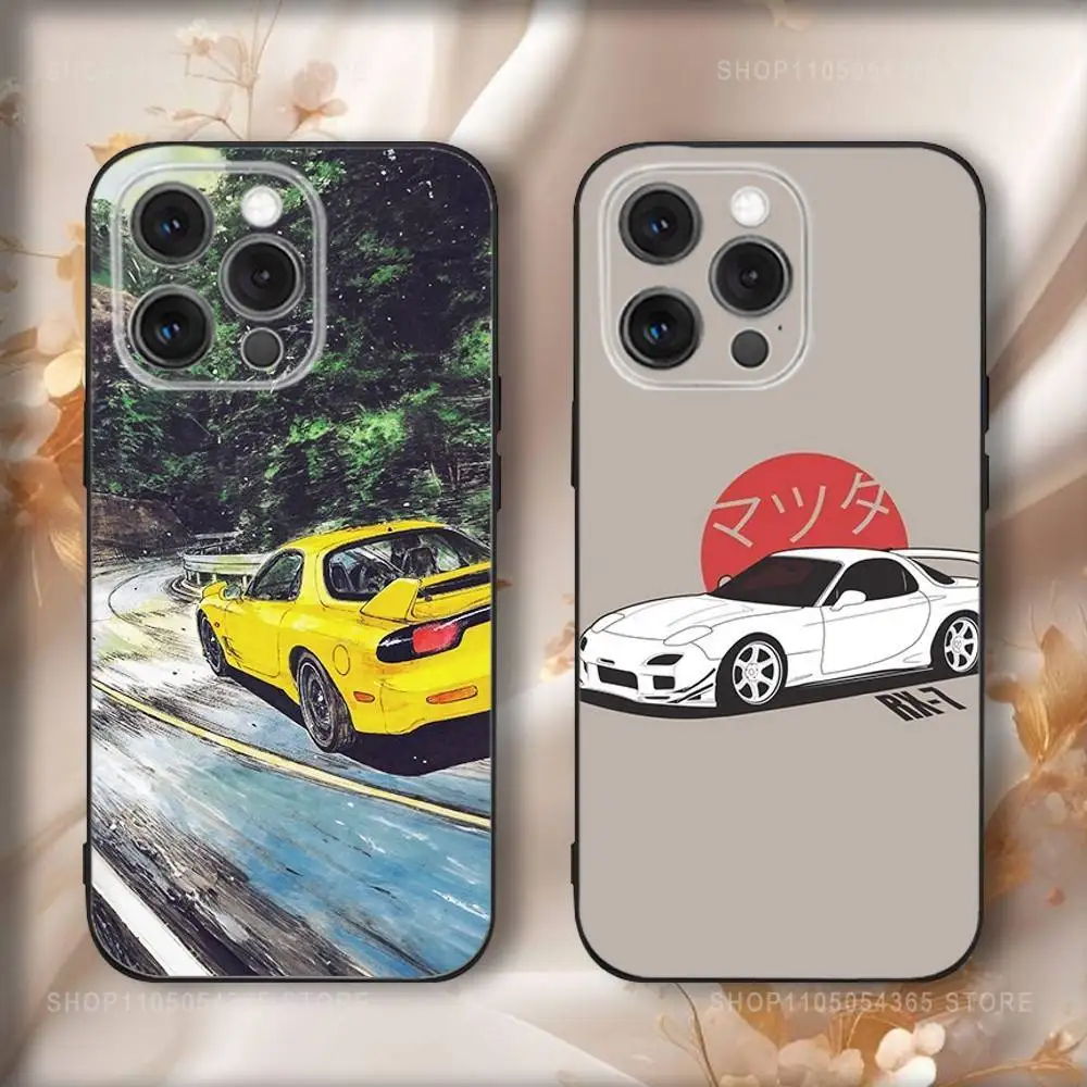 

Anime I-Initials D Phone Case For iPhone16,15,14,13,12,11,Pro,Max,Plus,X,XS,SE4,E,Mini,Soft Black Case