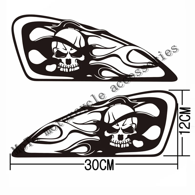 Motorcycle Skull head tank Decal Sticker For SPORTSTER IRON XL883 1200 tank Decal