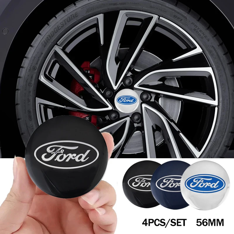 4Pcs 56MM Aluminum Alloy Car Tire Center Hub Cover Sticks For Ford S MAX Ranger Focus Fiesta Mondeo Kuga Mustang Escort Ecosport