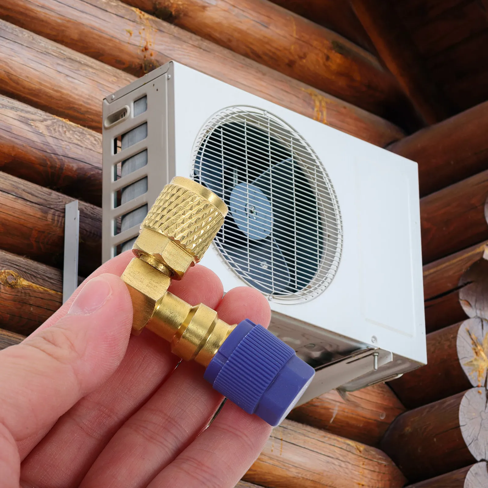 

2Pcs to R134a Retrofit Adapter Kit Ac High Low Side Fitting Ports Quick Coupler Valve for Air Conditioning Refrigeration