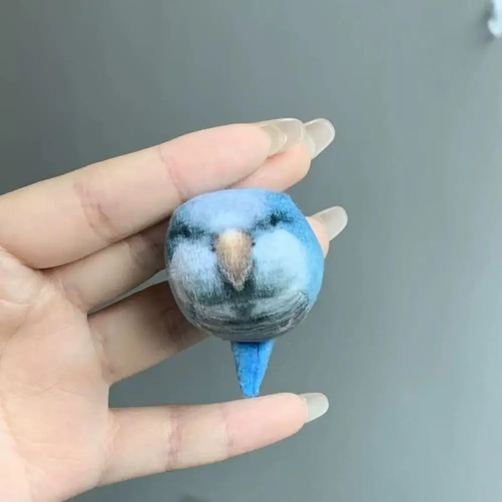 Bag Charm Plush Parrot Keychain Simulation Hanging Keyring Square Parrot Pendant Kawaii Soft Mini Parrot Cube Plush Keychain