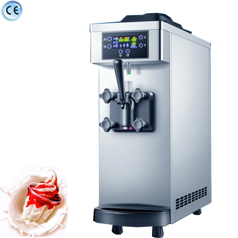 Commercial Automatic Small Soft Ice Cream Marker Machine Sorbet Sundae Ice Cream Machine 1 Flavor 7 days no cleaning