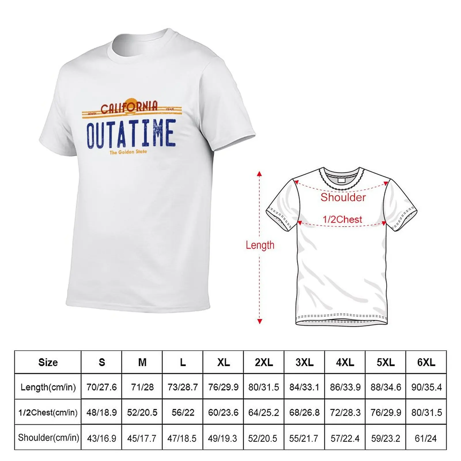 Outatime T-Shirt Basic Solid Color Short Sleeve T-Shirt