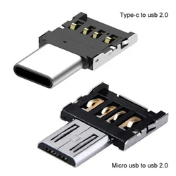 Adaptador Micro USB tipo C OTG, Conector de datos macho a USB 2,0 hembra para Macbook, Samsung, Xiaomi, Huawei, teléfono Android, 1-10 Uds.