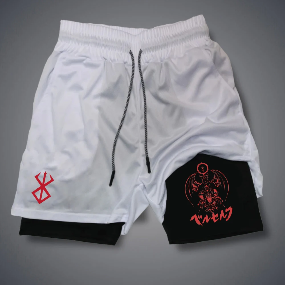 2-in-1-Kompressionsshorts für Herren, Fitnessstudio, Workout, Laufshorts mit Handytaschen, sportliche, schnell trocknende Activewear – Detail 10