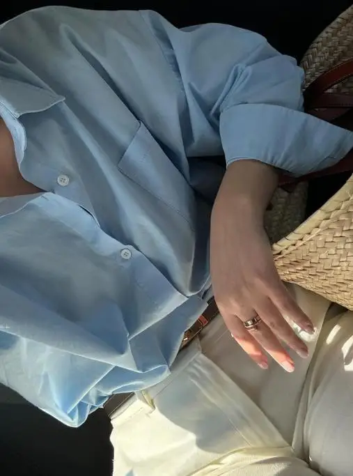 2025, Herbstkragen, lässiges, langärmliges Hemd mit Knöpfen für Damen, schmale Passform und einfaches langärmliges Hemd im Pendlerstil