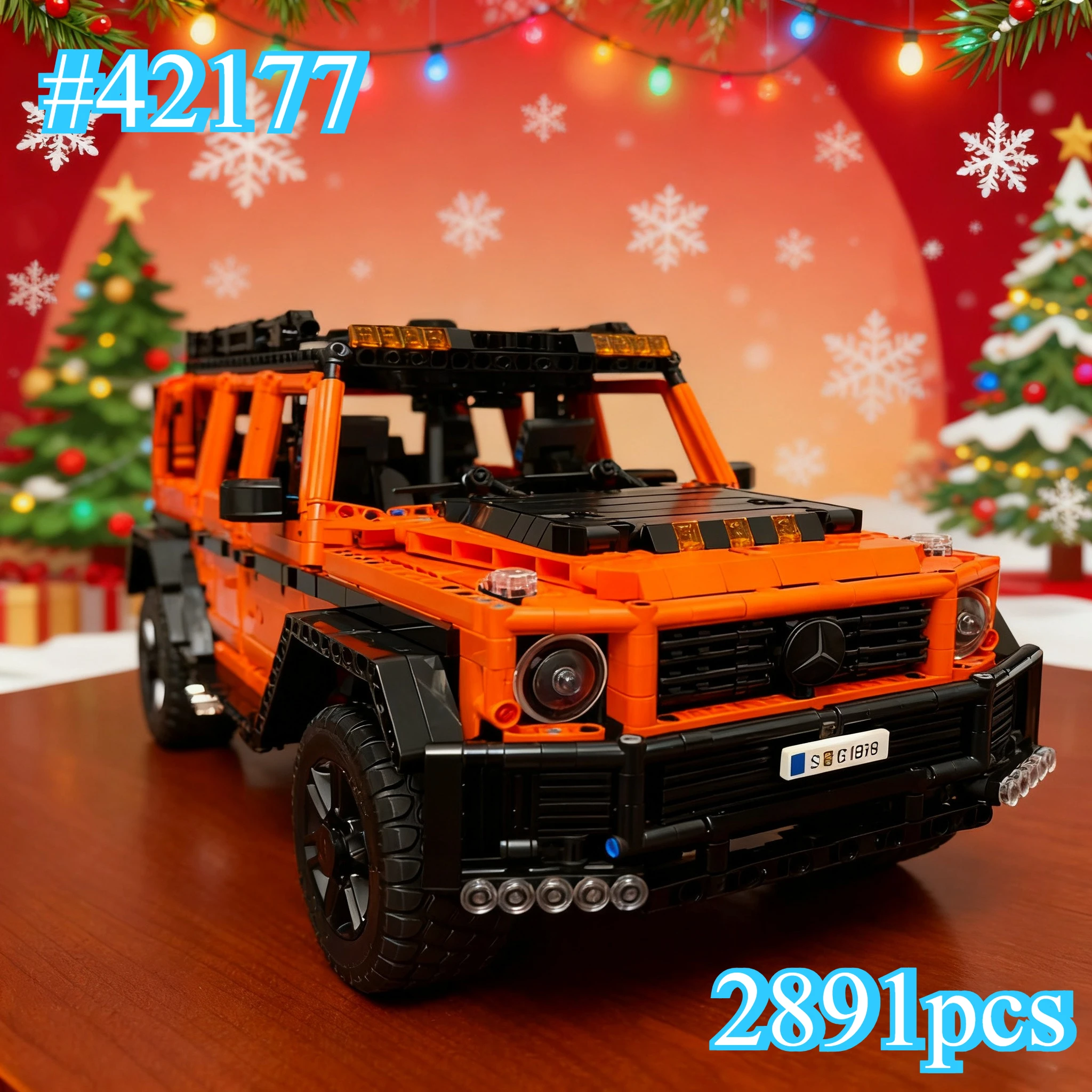 Ensembles de blocs de construction pour véhicule tout-terrain Orange 42177, compatibles avec les particules Legoed, adaptés aux cadeaux de noël, 2891 pièces