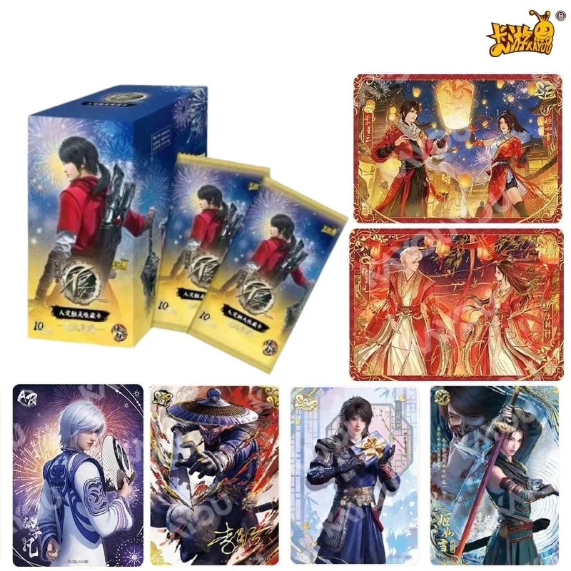 KAYOU Genuine Chinese Wuxia Anime Hua Jianghu Bu Liang Ren Collectible Flash Cards Ideal Collectible Present for Wuxia Fans
