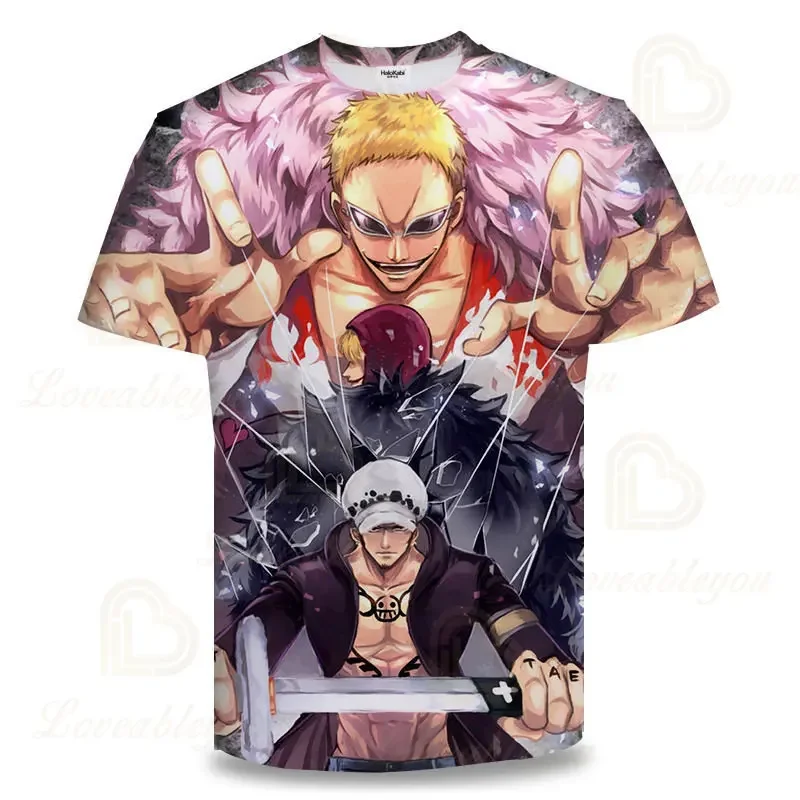 Hot One Piece T Shirt Cool Boys Girls Funny Graphic T-shirt Roronoa Zoro Anime Tshirt Hip Hop Top Tees Kids Clothing