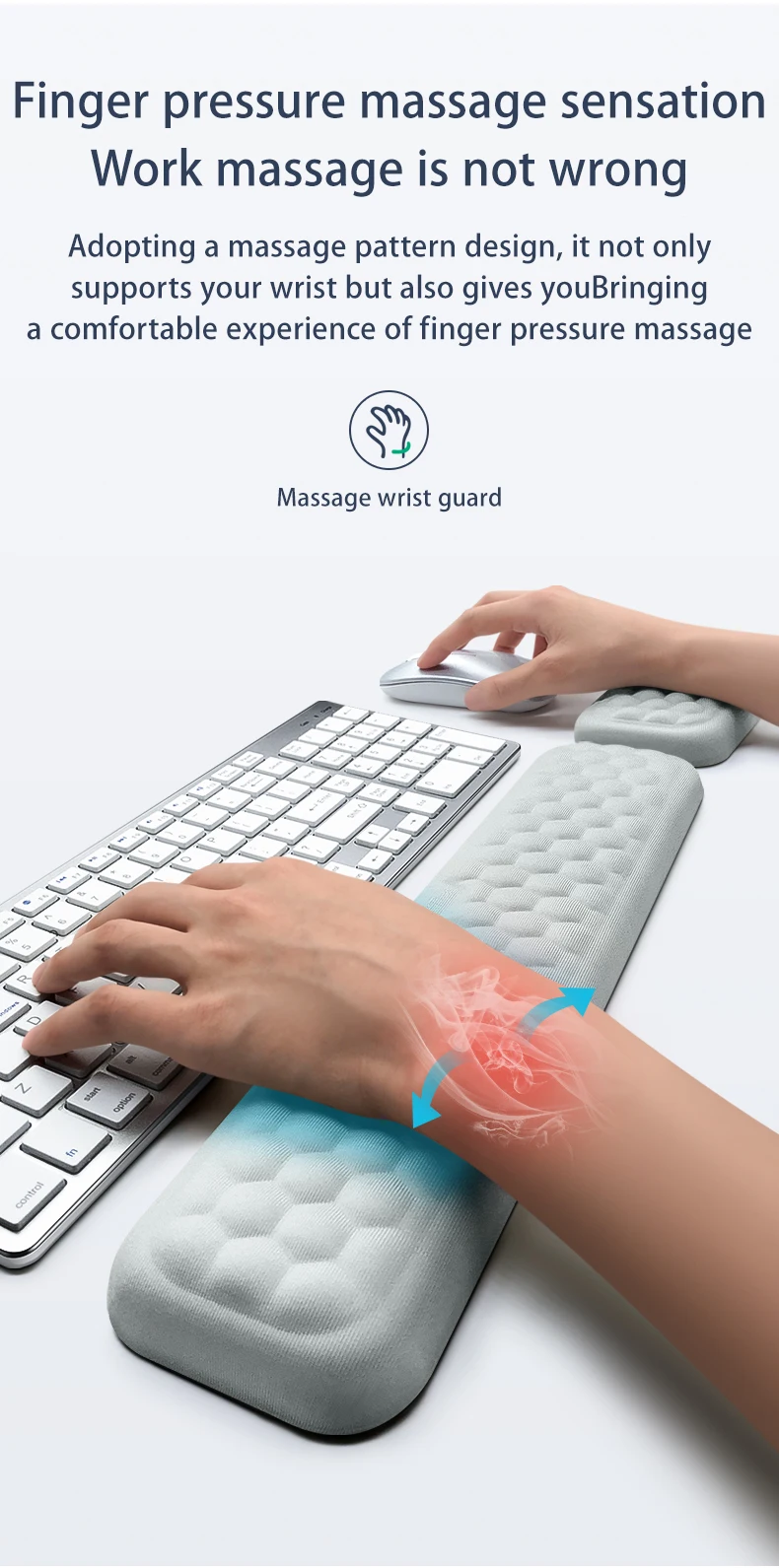 Tastatur Maus Handgelenk Rest Pad Memory Foam Hand Rest Unterstützung Unterstützung Ergonomische Handgelenk Kissen Pad Memory Foam Für Notebook Laptops – Detail 11