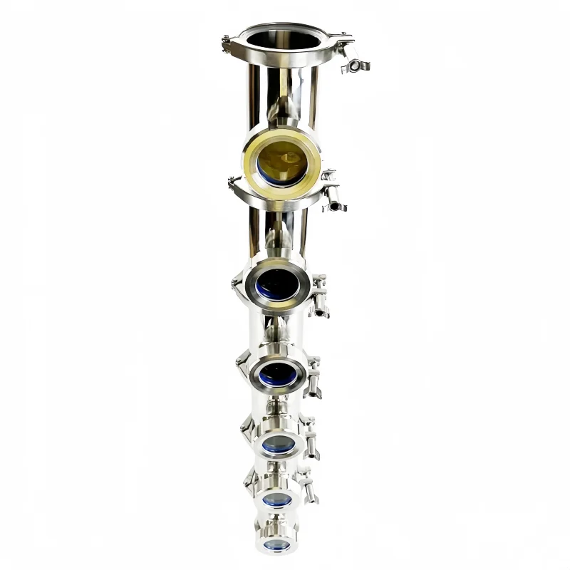 3inch OD91mm Sight Glass Union Tri-Clamp Tee With Copper Bubble Set * 6pcs,Distillation Lens Column Suit For HomeBrew, SS304