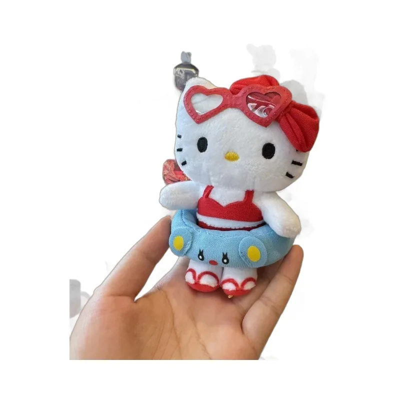 Sanrio hello kitty boneca de pelúcia bonito dos desenhos animados kt gato mochila decoração chaveiro moda charme decoração do quarto presentes do feriado