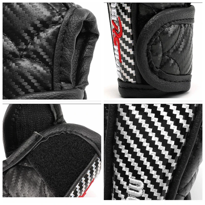 Car Gear Shift Cover Manual Automatic Transmission Leather Shift Lever Cover Gearbox Shifter Knob Protector Handle Stick Case