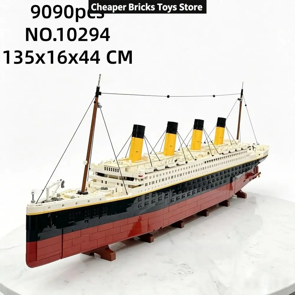 Cheaper Massive Cruise Ship Building Blocks, Complex Engineering Assembly Challenge, High-Detail Steamship Replica for Collector