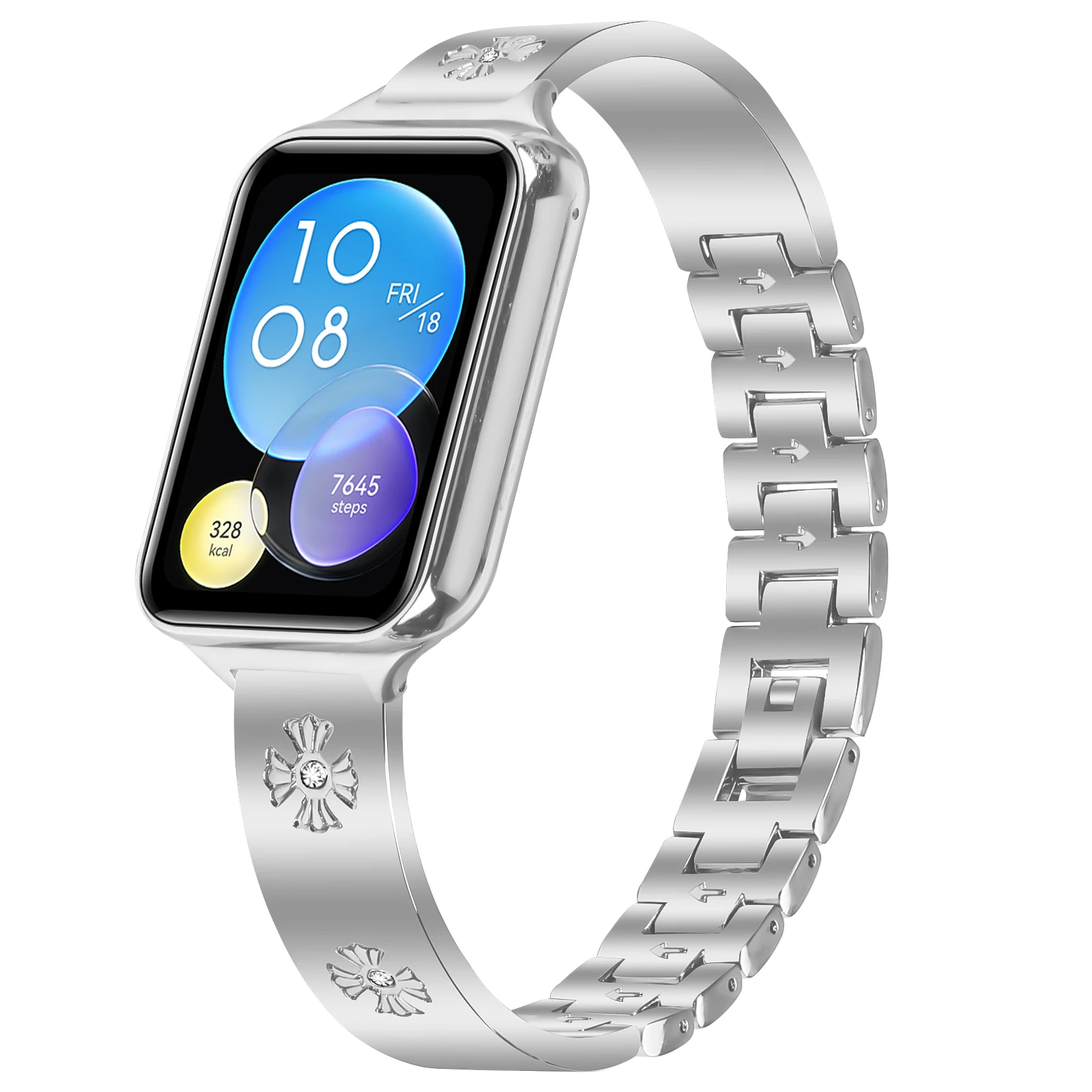 

Ремешок из нержавеющей стали для Xiaomi Redmi Watch 4, аксессуары, умные часы, браслет с рисунком хризантемы для Mi Band 8 Pro Band