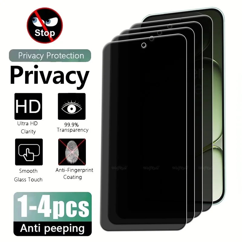 

4/3/2/1Pcs For Oneplus Nord 6 Glass Oneplus Nord 6 Tempered Glass Privacy Anti-Spy Cover Phone Screen Protector Oneplus Nord 6