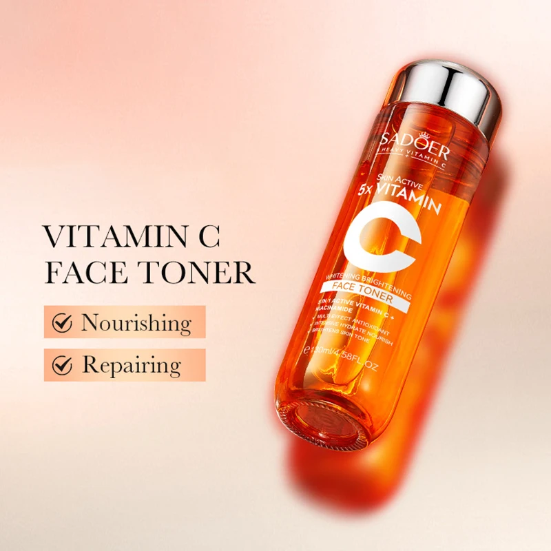 SADOER Vitamin C Hautpflege Sets Gesichtscreme Feuchtigkeitsspendende Gesichtsreiniger Serum Toner Augencreme Schönheit Gesichtspflege 6 teile/los