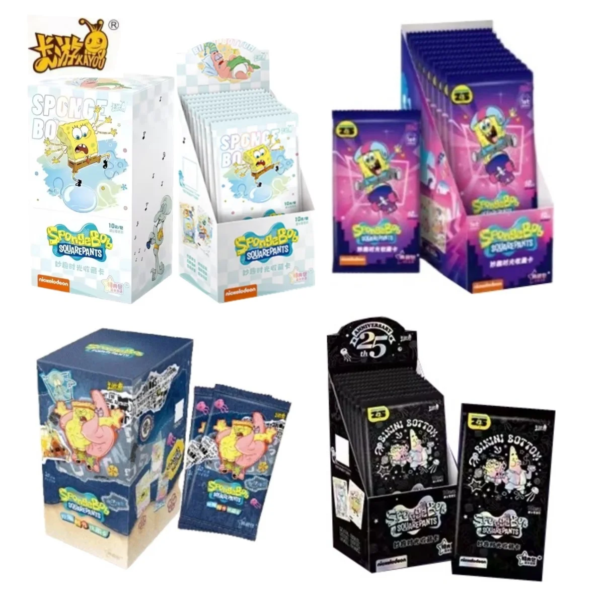 

KAYOU Genuine SpongeBob Card Set Fun Time Series Special Collection Pack Anime Peripheral Collection Cards Kid's Toy Gifts
