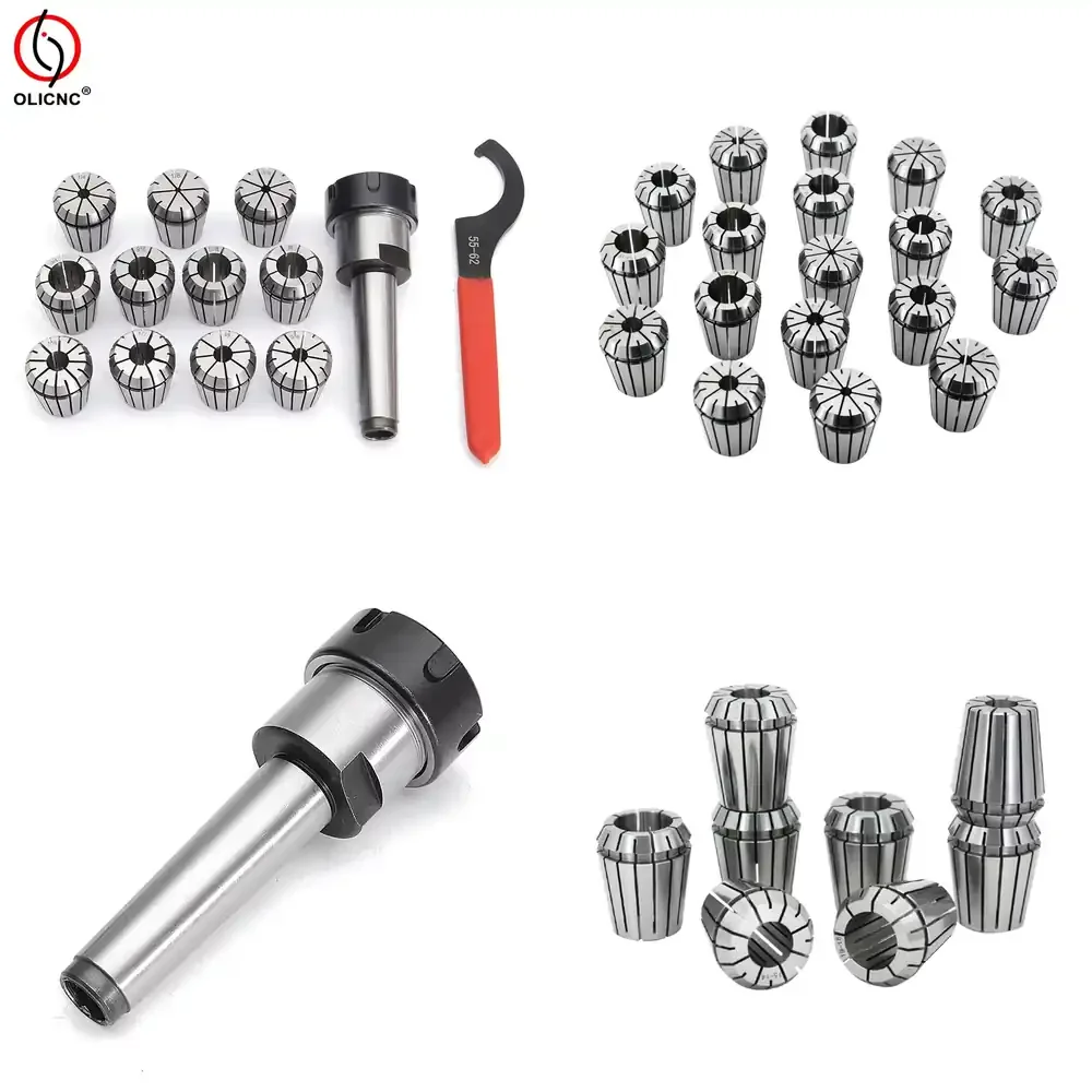 

ER32 High Precision CNC Collets MTB3 Tool Holder 65Mn Inch Size 0.008mm Morse Taper Chuck New Condition Core Spring Machinery