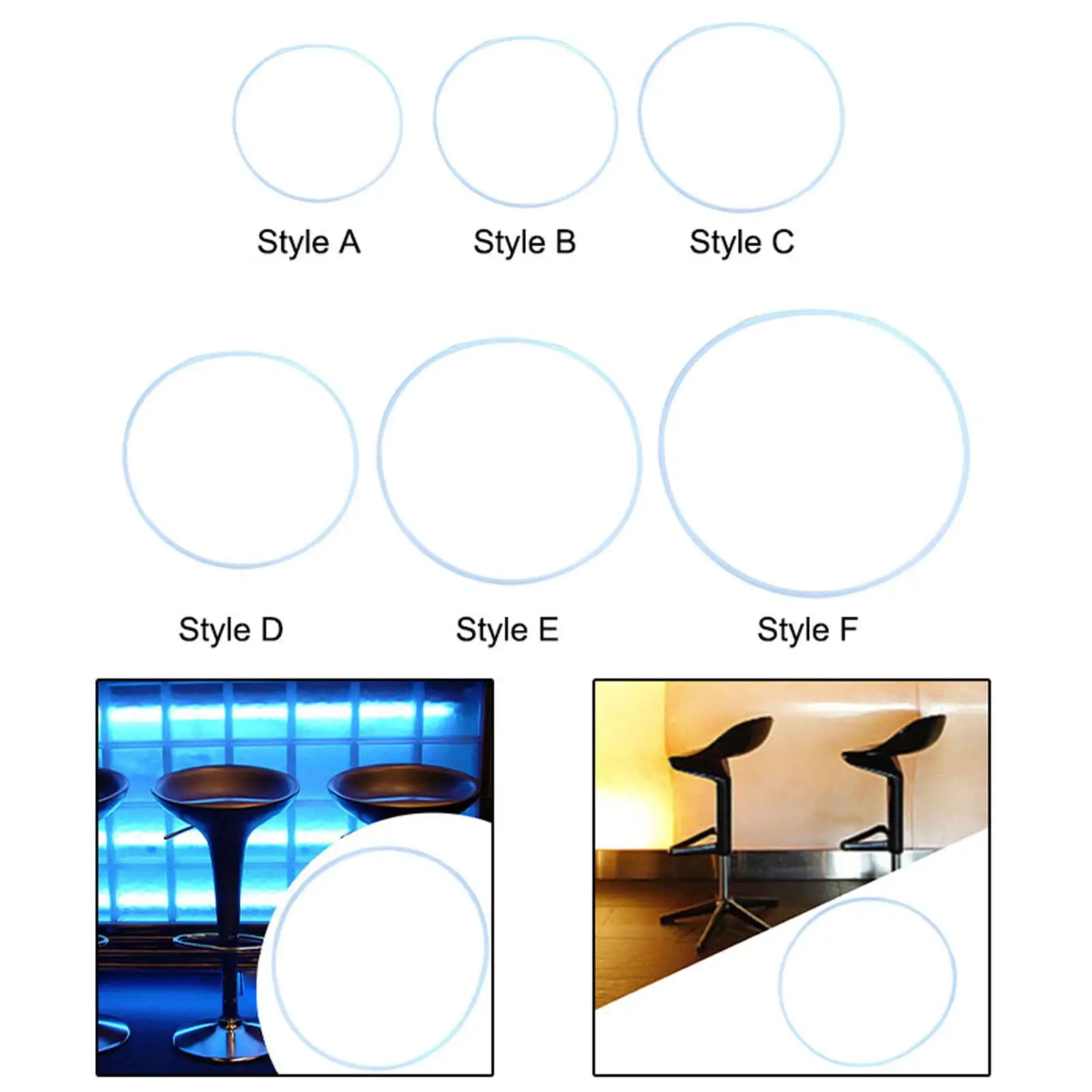 Taburetes de Bar Protector de piernas Protector de suelo Muebles antideslizantes Accesorio para sillas Silla de peluquero Anillo de Base de goma para el hogar y la Oficina