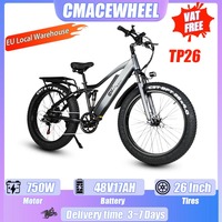 TP26 Electric Bicycle 750W Motor 48V17AH Lithium Battery Adult Mountain Electric Bike 26*4 Inch Fat Tire Hydraulic Brake E-bike