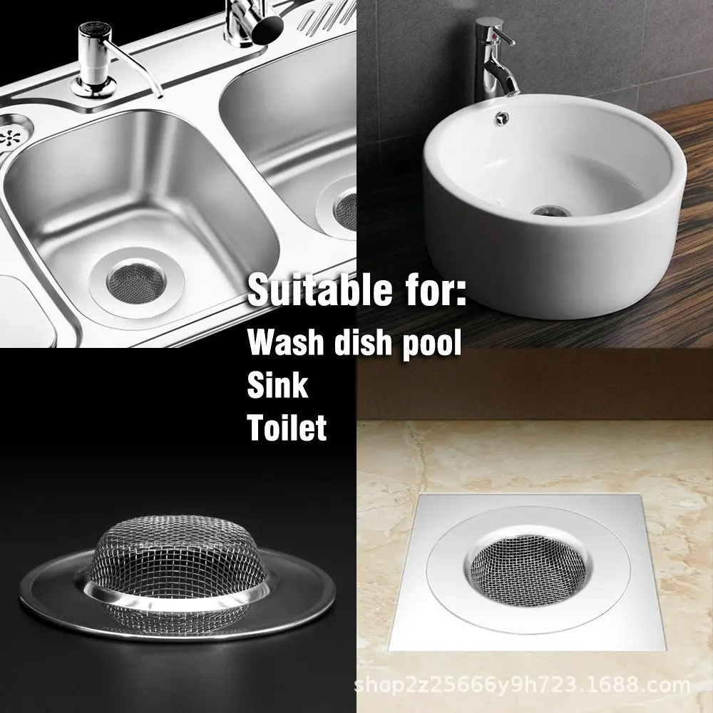 Kitchen Sink Filter Stainless Steel Sink Sewer Mesh Strainers Kitchen Tools Bathroom Floor Drains Hair Catcher Waste Plug Filter